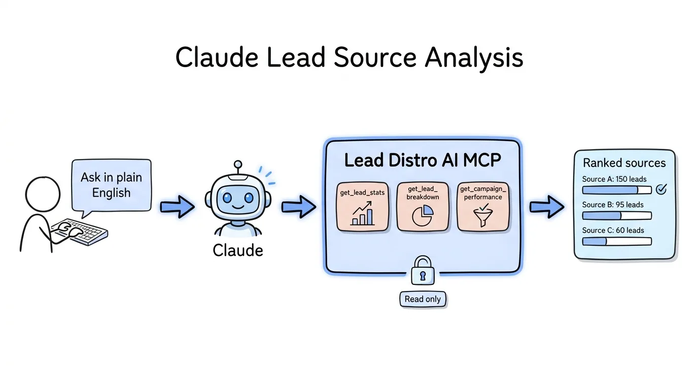 How to Use Claude to Analyze Lead Source Performance (MCP Guide, 2026) - Lead Distro AI