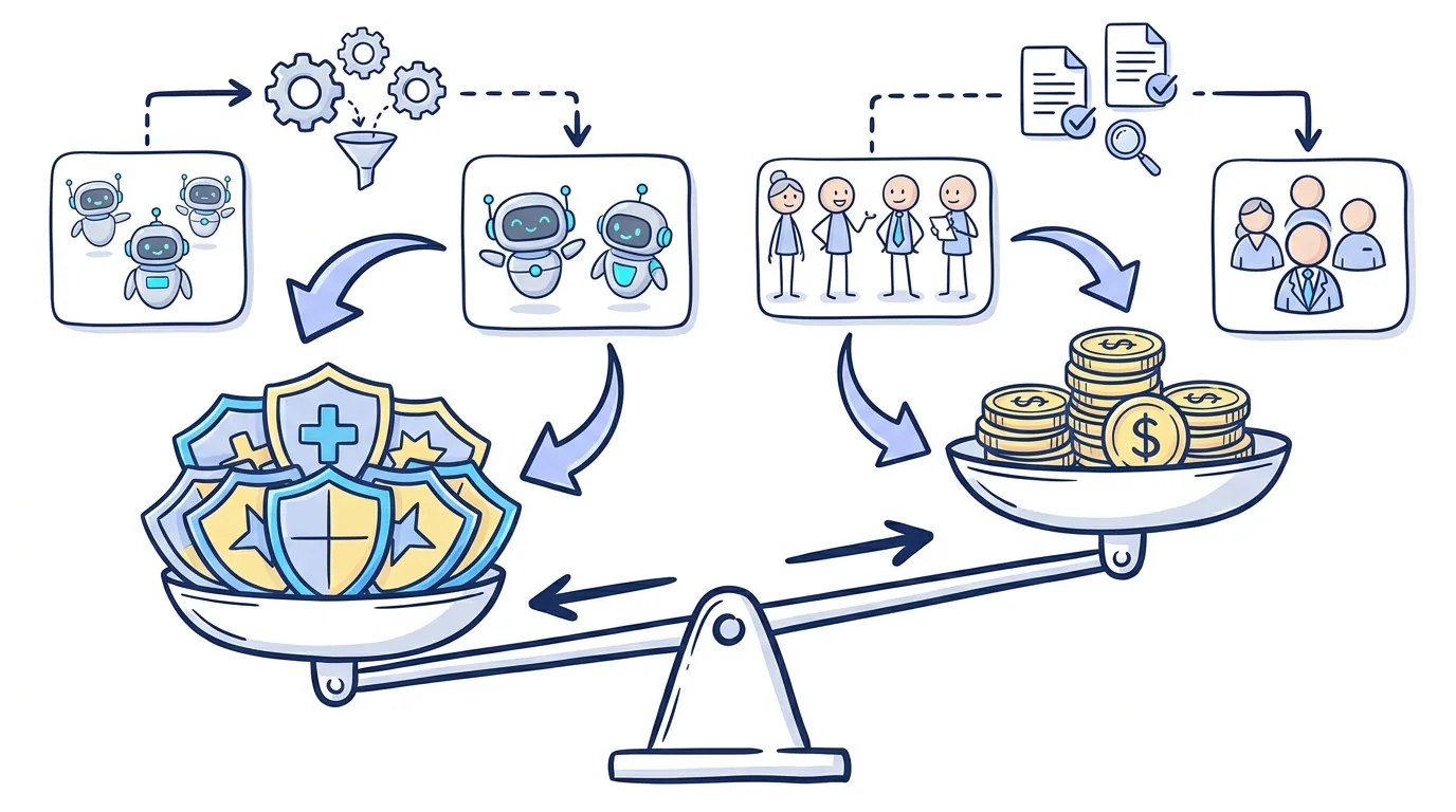 Insurance lead generation methods compared on a balance scale