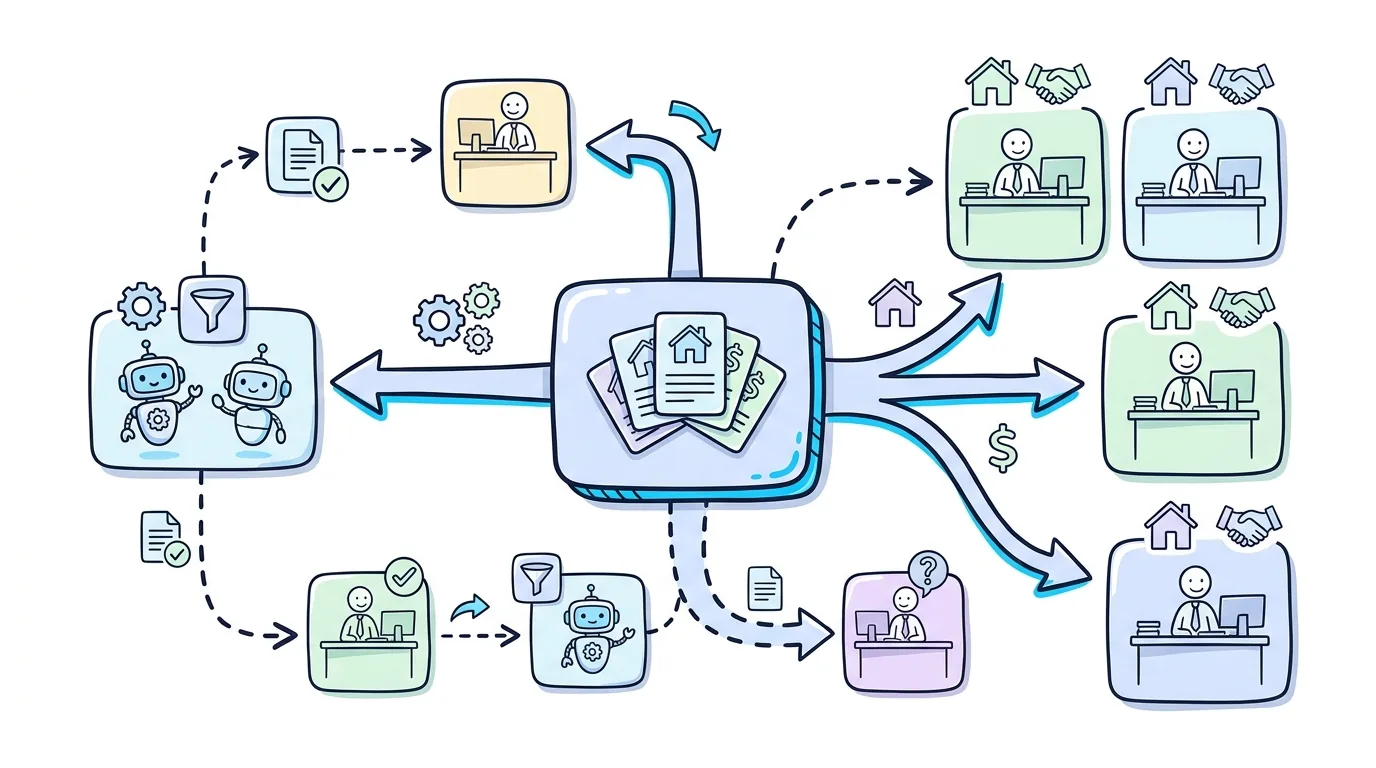 Mortgage lead distribution routing to loan officers