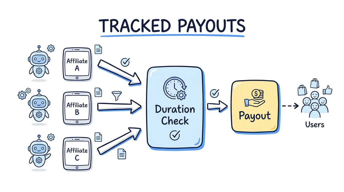 pay per call affiliate marketing shown through tracked numbers passing a duration check before payout
